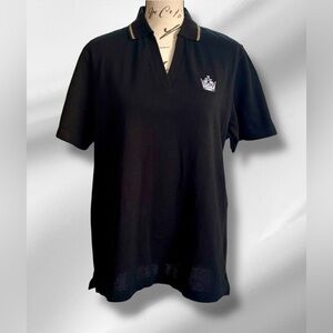 100% Cotton Antiqua Women's Medium NHL Los Angeles Kings Open Polo Shirt NWT